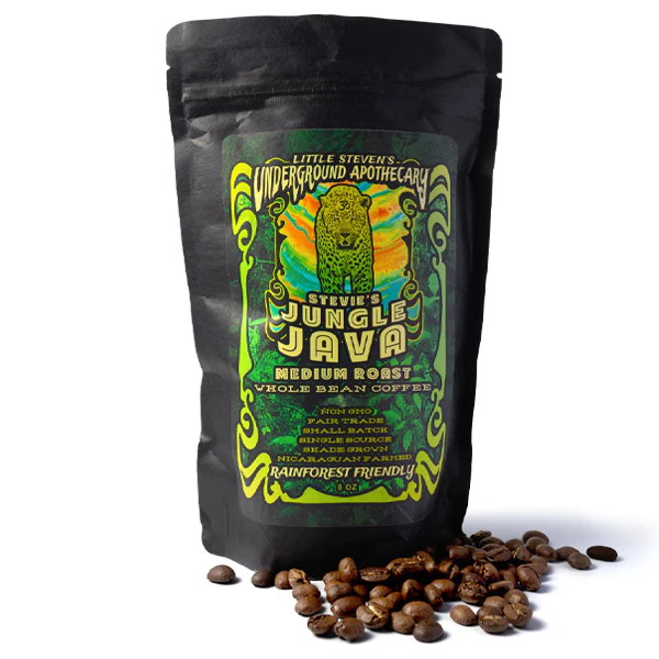 STEVIE'S JUNGLE JAVA MEDIUM ROAST COFFEE (WHOLE BEAN) — 8 oz. - The Wakaya Group